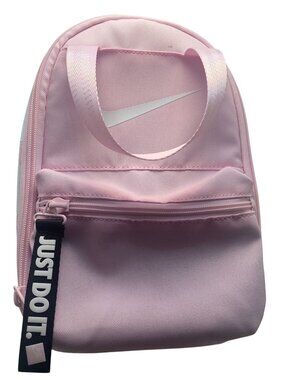 Nike Pink Mini Backpack With Just Do It Tag Insulated Interior Compact Design Id